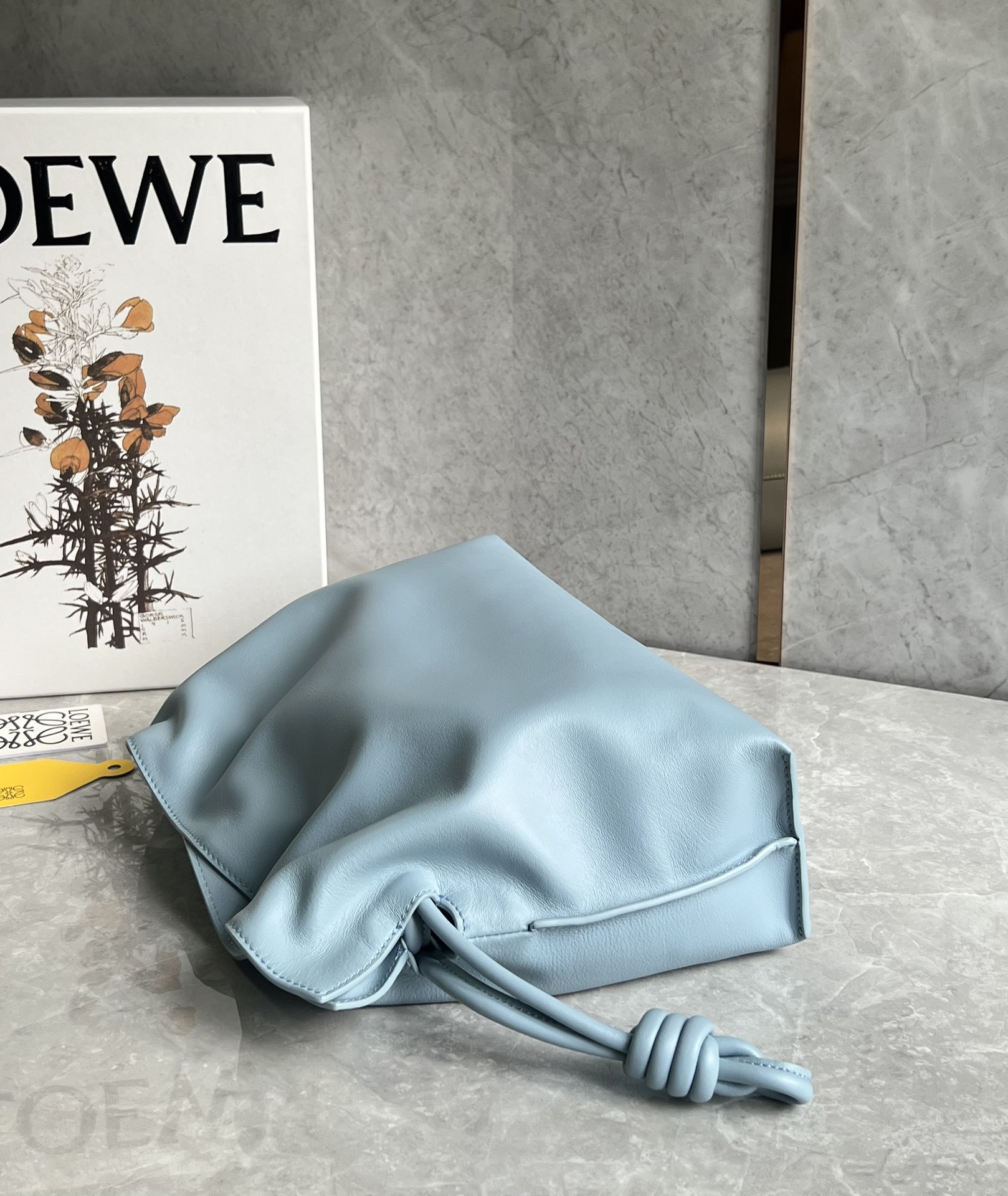 Loewe Medium Flamenco Clutch in Nappa Calfskin Light Blue